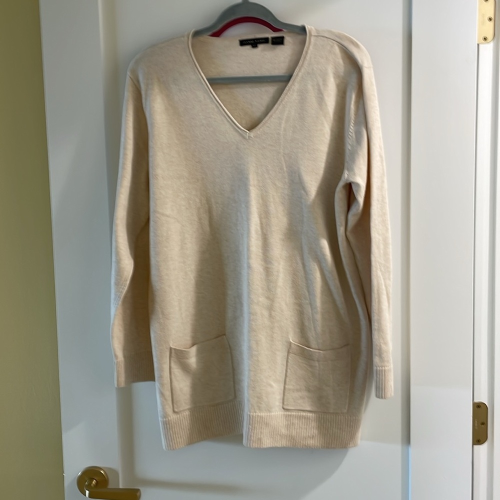 Jeanne Pierre 100% Tan Cotton Pullover